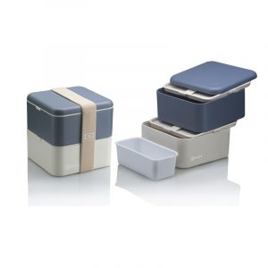 LONCHERA HERMETICA CUADRADA AZUL